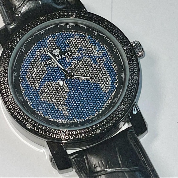 Real diamond watch for men, custom made, NOT CZ not moisannite best gift for men - Picture 4 of 7
